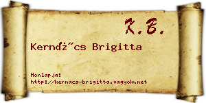 Kernács Brigitta névjegykártya